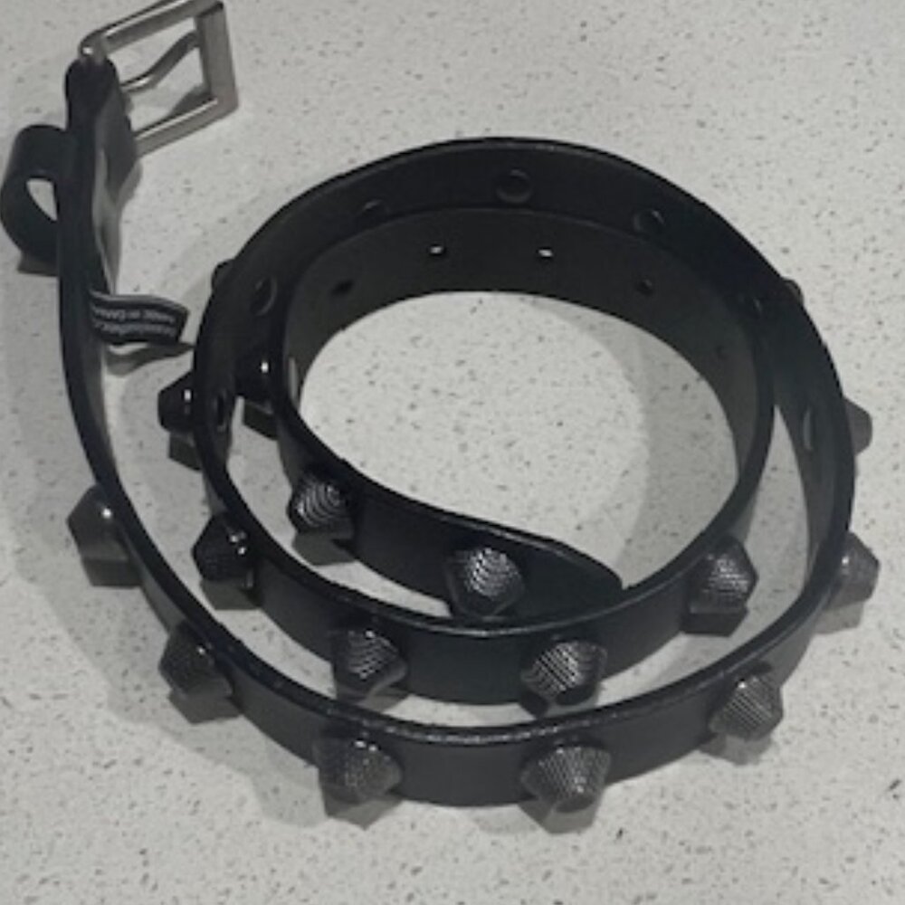 Brave Studded Leather Belt - Length 38" - Picture 3 of 6